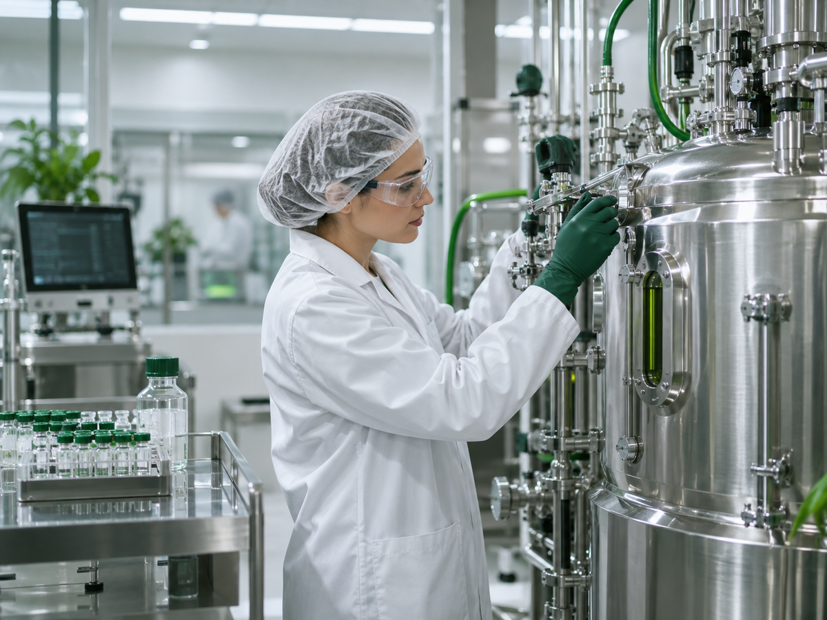 Laboratory researcher working with scientific equipment